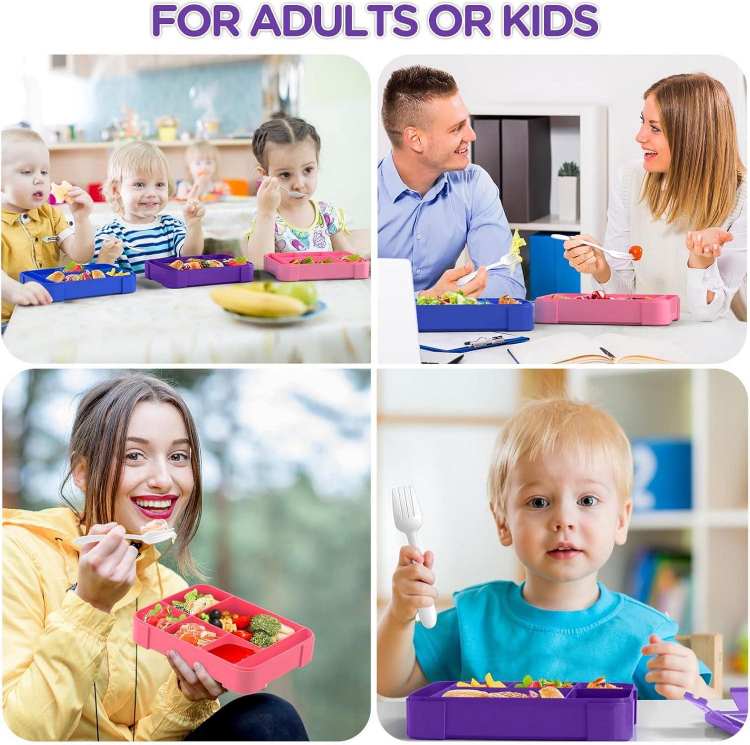 Brotdose Kinder 1330ml Lunchbox Auslaufsicher mit Fächern für