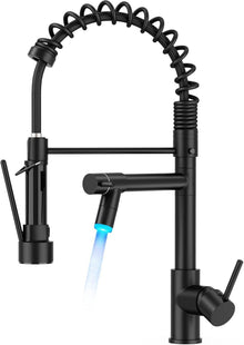 FORIOUS Wasserhahn Küche mit LED, Edelstahl 360° Schwenkbarkeit