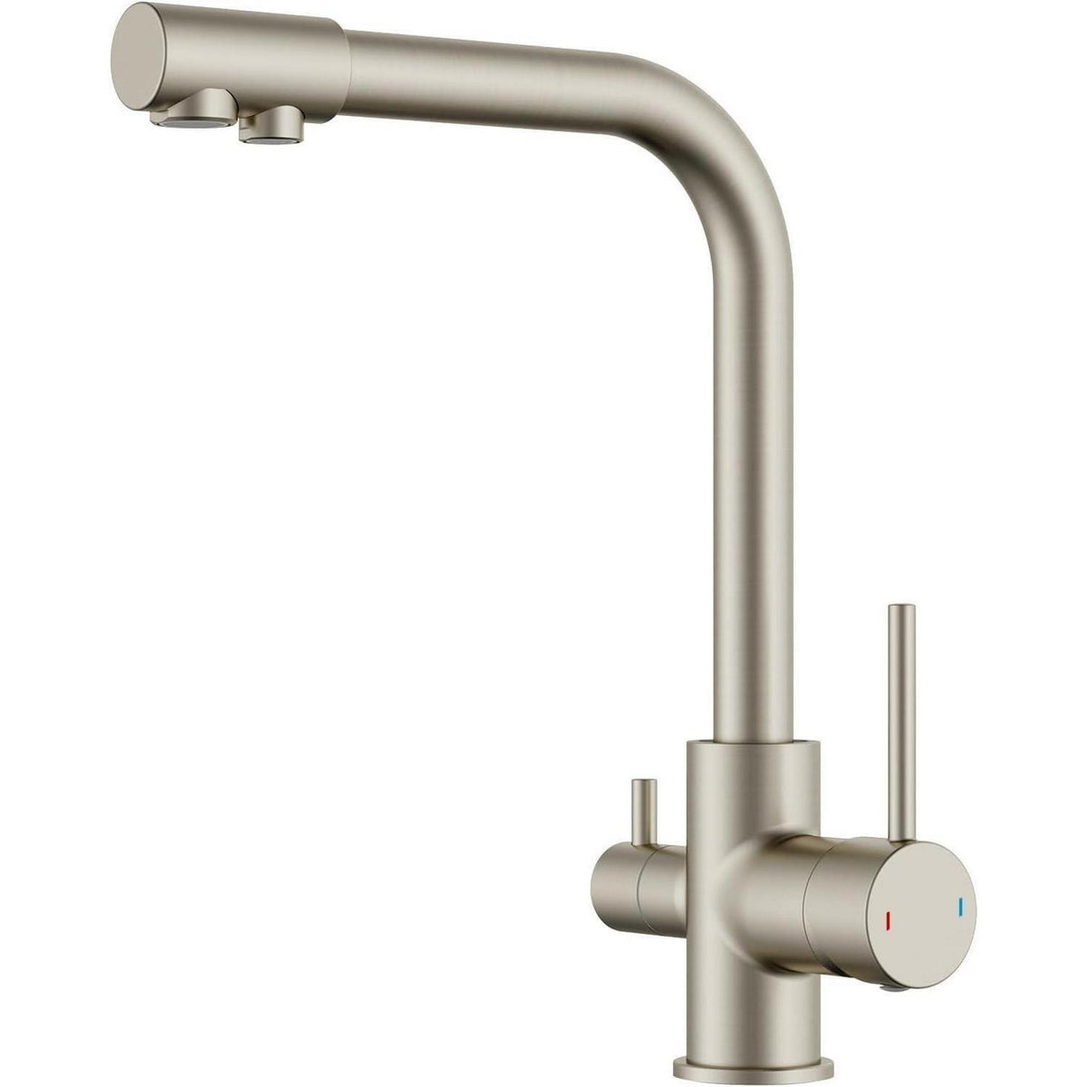 3-Wege Küchenarmatur mit Trinkwasserfunktion Edelstahl