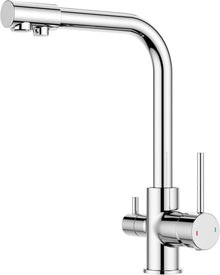 Moderne 3-Wege Wasserhahn Küche Edelstahl poliert