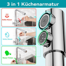 Wasserhahn Küche 3 Wege Mischbatterie Edelstahl