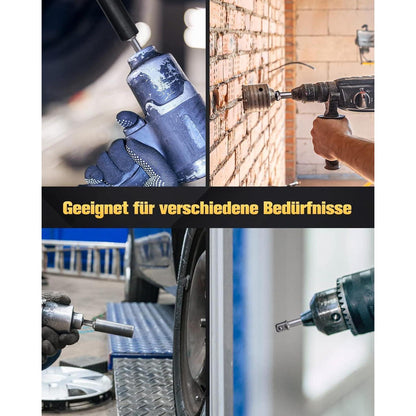 Stecknuss Adapter Set 3-teilig 1/4", 3/8", 1/2" für Bohrmaschine