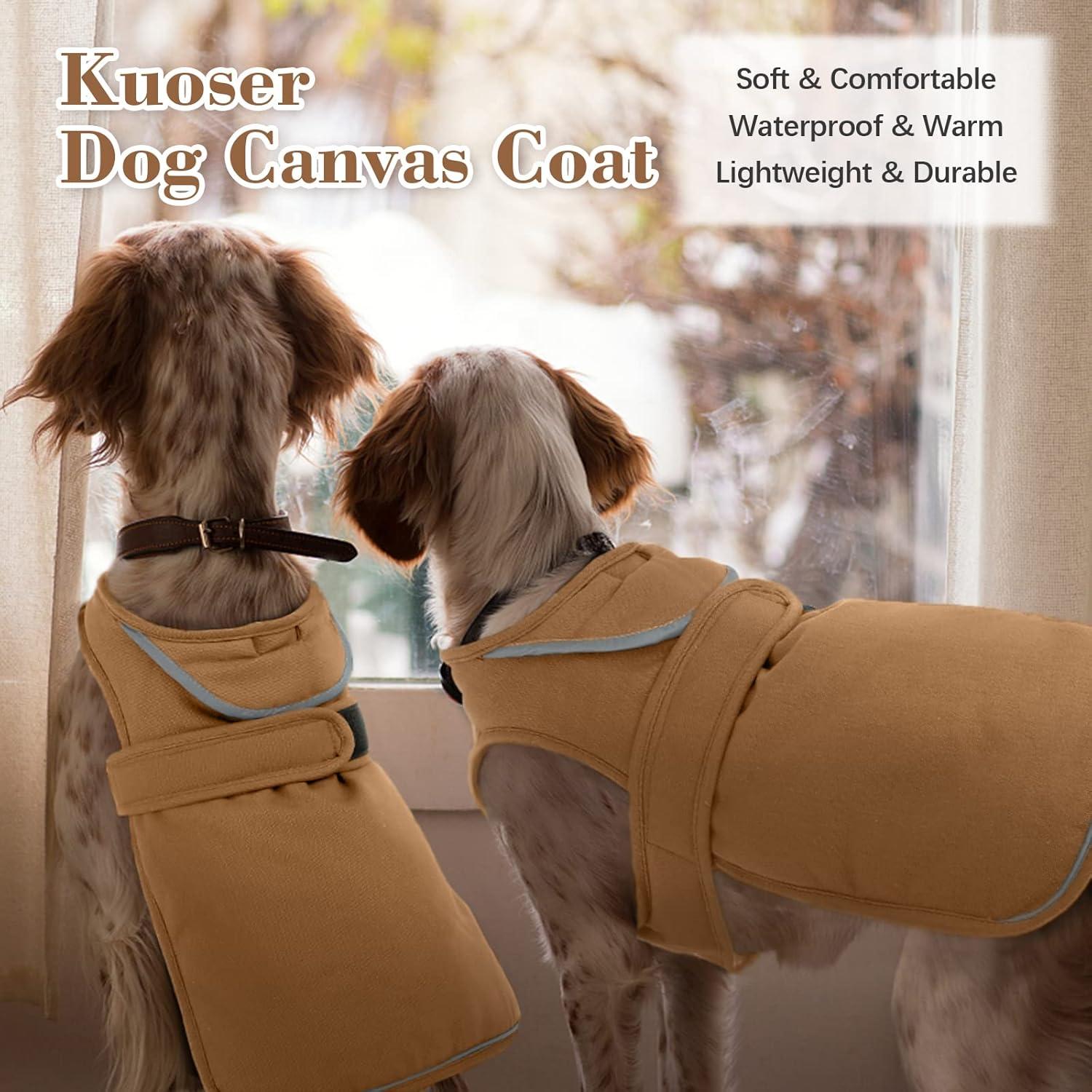 Leinwand Haustier Hund Wintermantel Warme Fleecejacke XS-3XL Braun