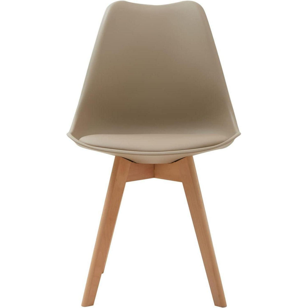 Runder Esstisch Set | Weißer Tisch mit 4 Beige Stühlen