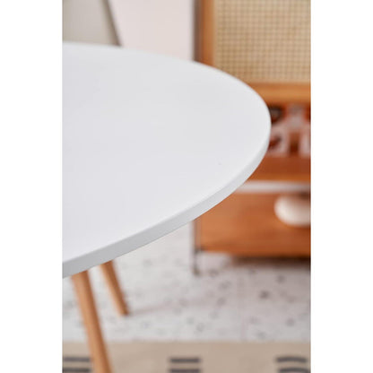 Runder Esstisch Weiß 80cm – Modern & Lässig