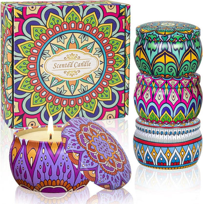 Aromatherapie Kerzen Set für Frauen Stress Relief 120 Stunden Burn