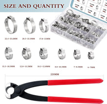 Einohr-Schlauchschellen Set 180-teilig 6-25,6mm Edelstahl