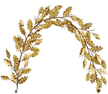 Weihnachtsgirlande mit Acryldiamanten und Glitzer - 180 cm