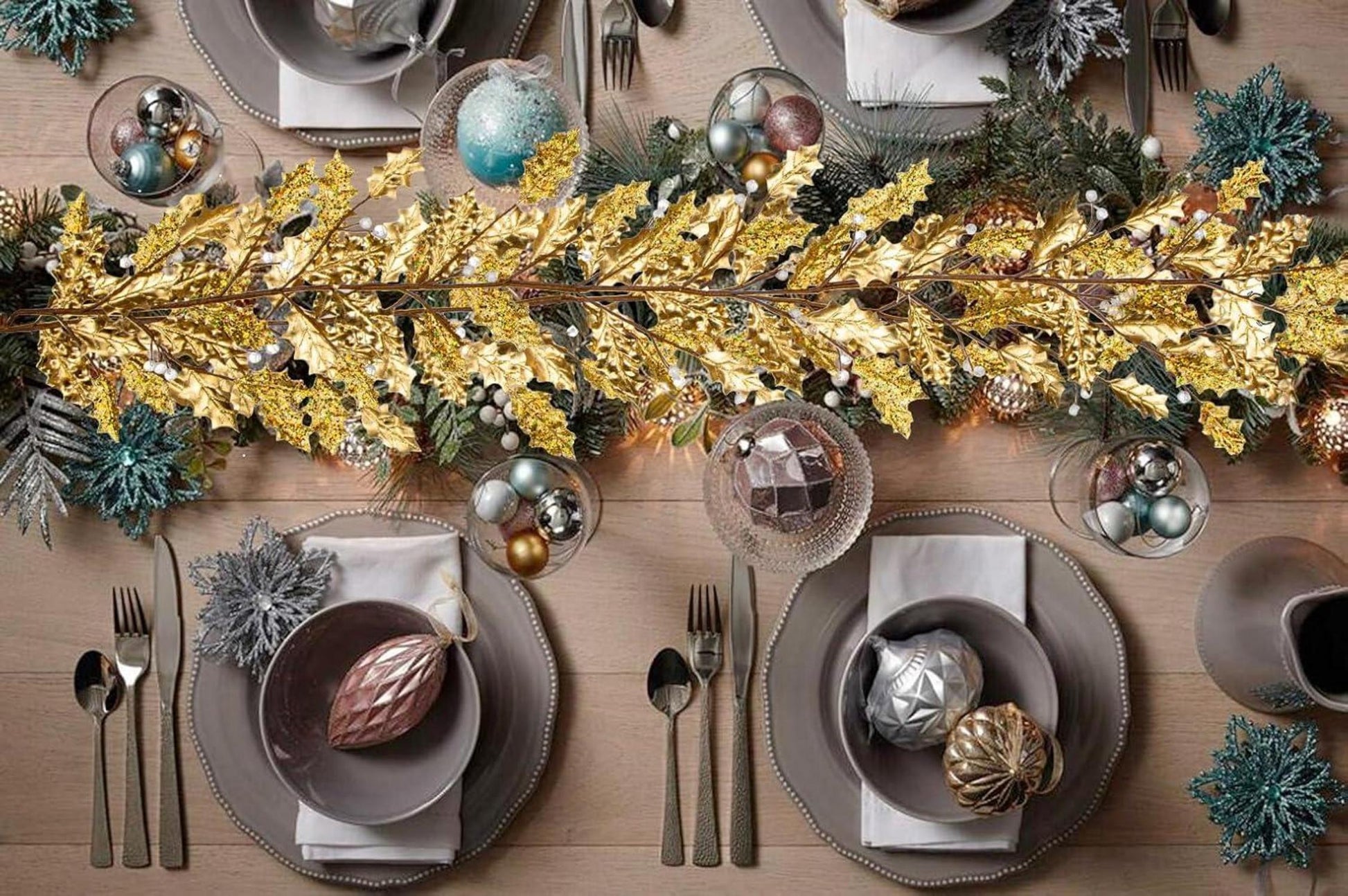 Kunstpflanze Weihnachtsgirlande Hängepflanzen Acryldiamant 180cm