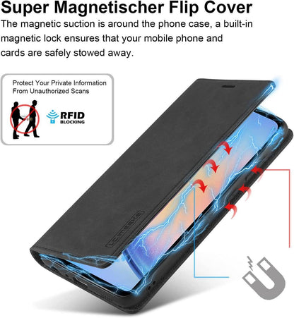 Samsung Galaxy A34 5G Hülle Leder Flip Wallet Case mit Ständer