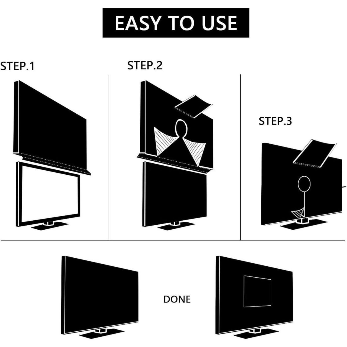 Outdoor TV Abdeckung 40-42 Zoll, Wetterfest & Schutzhülle