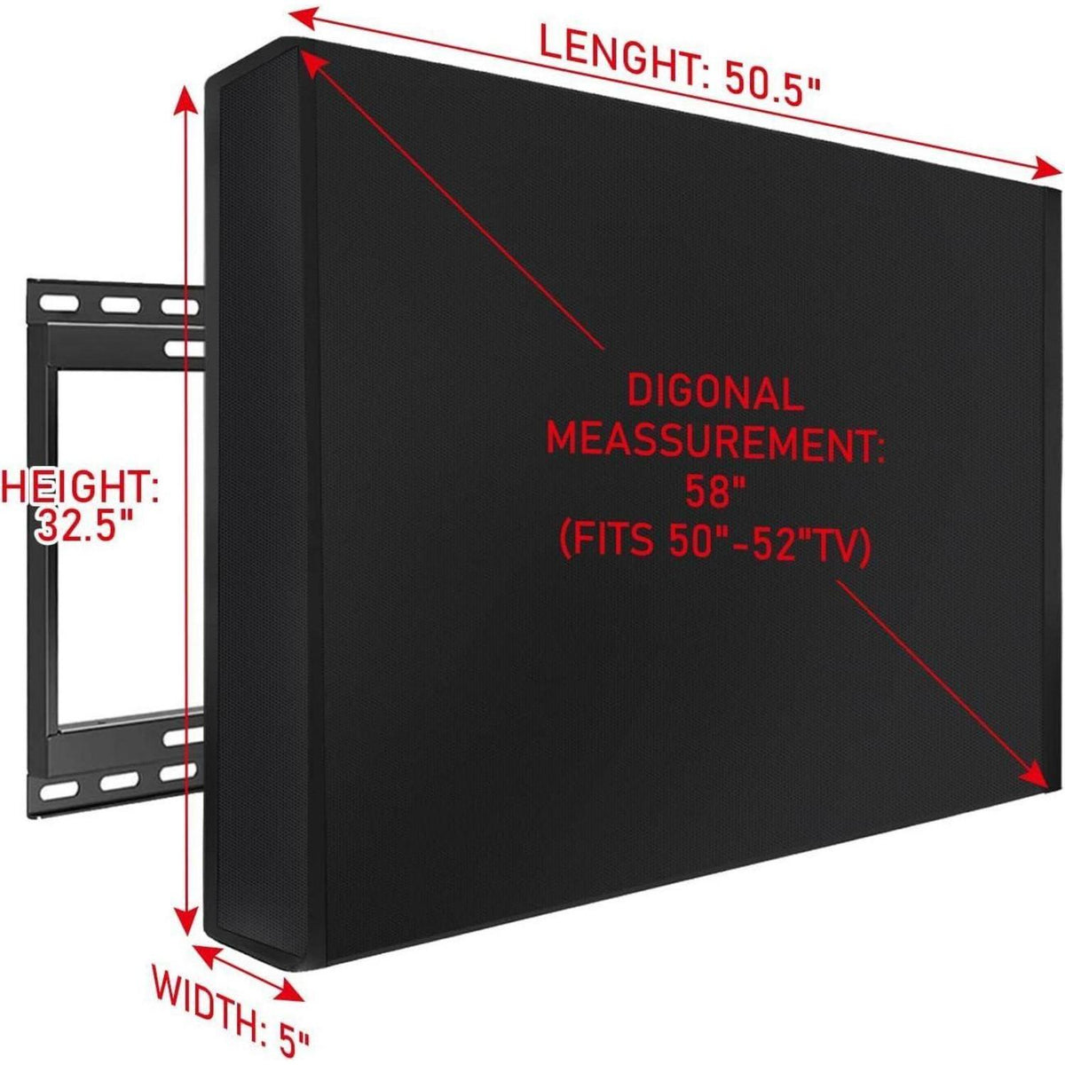 Outdoor TV Abdeckung 50-52 Zoll, Wetterfest & Schutzhülle