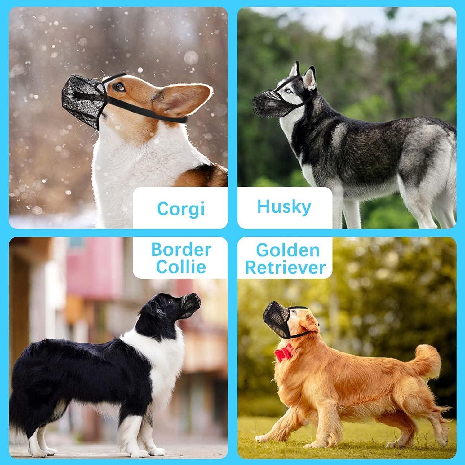 Maulkorb Hund Abgerundetes Mesh Verstellbare Schlaufe XS