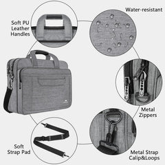 Laptoptasche 15,6 Zoll Business Aktentasche Herren Grau