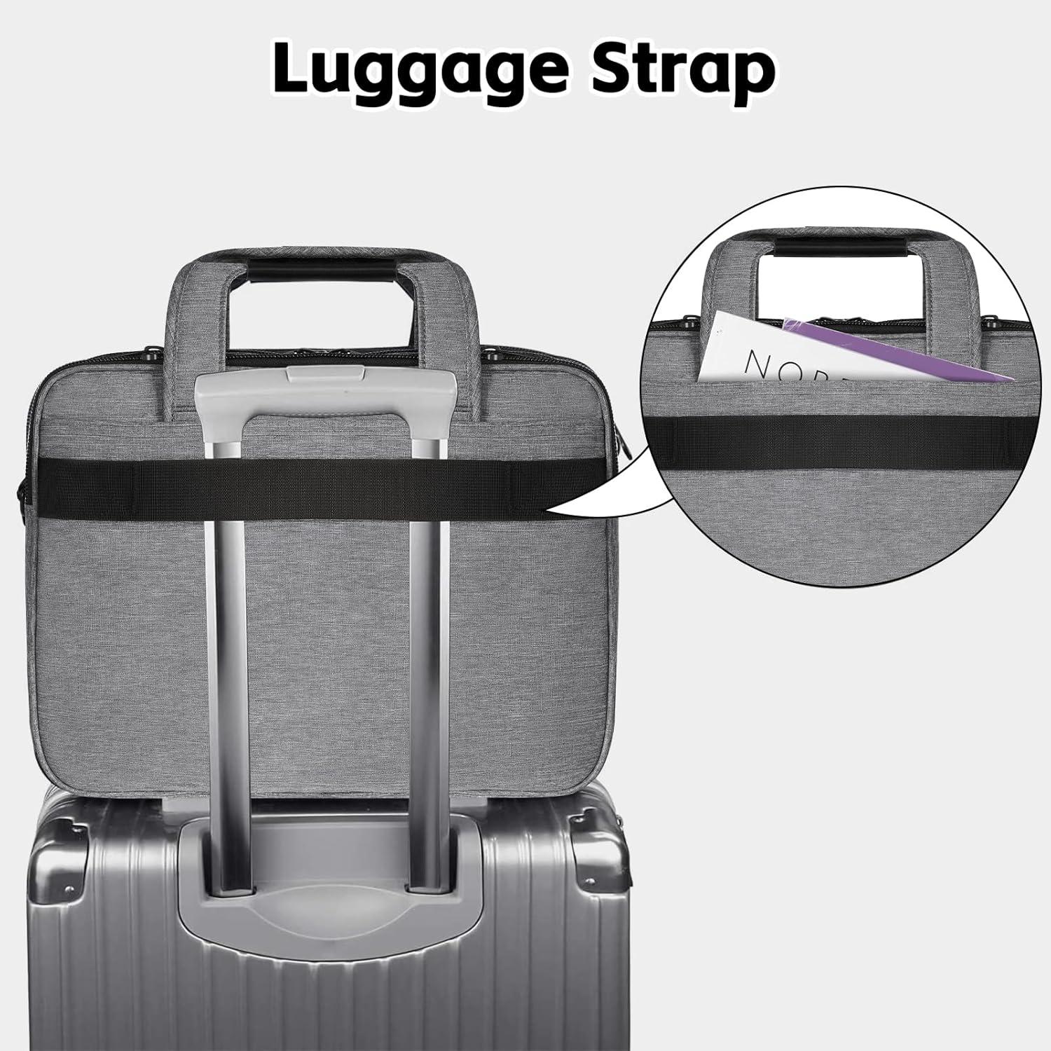 Laptoptasche 15,6 Zoll Business Aktentasche Herren Notebook Grau