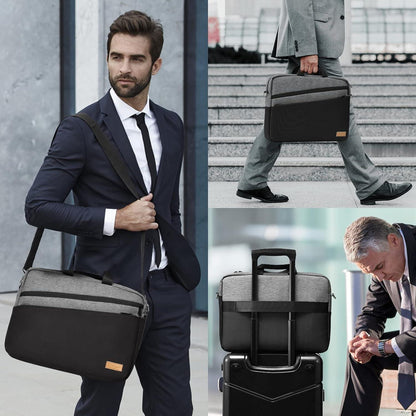 Laptoptasche 16 Zoll Aktentasche Wasserdicht 4-Schicht-Schutz Grau