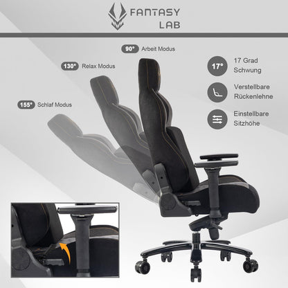 Gaming Stuhl 200kg Belastbarkeit Lendenwirbelstütze Ergonomisch