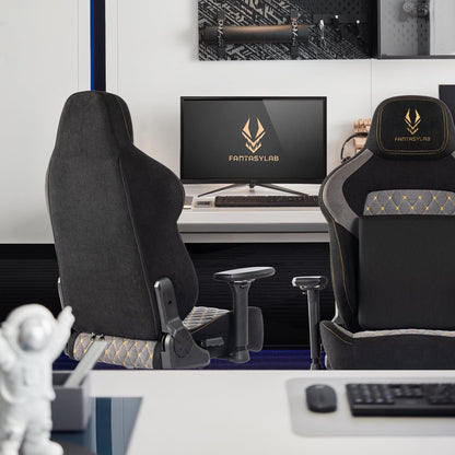Fantasylab Gaming Stuhl Stoff Ergonomisch 200kg Belastbarkeit Lendenwirbelstütze