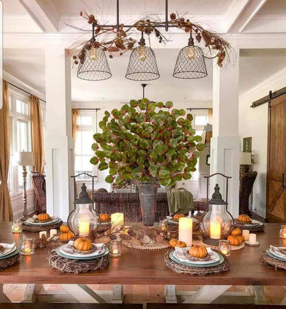 6PCS Künstlicher Eukalyptus Dekozweige Grün Herbst Hochzeit Vasendeko