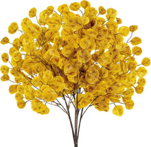 Künstliche Eukalyptus Kunstzweige Herbstdeko Gold 6er Set