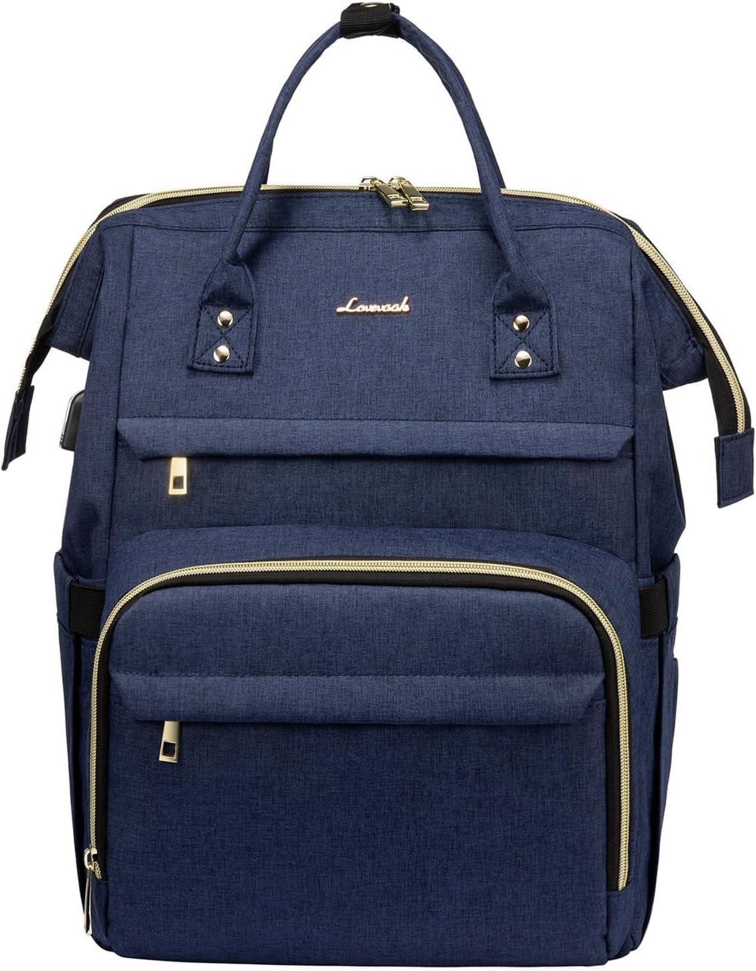 Wasserdichter Laptoprucksack 14 Zoll für Damen Blau