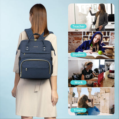 LOVEVOOK Damen Rucksack Klein 14 Zoll Wasserdicht Blau