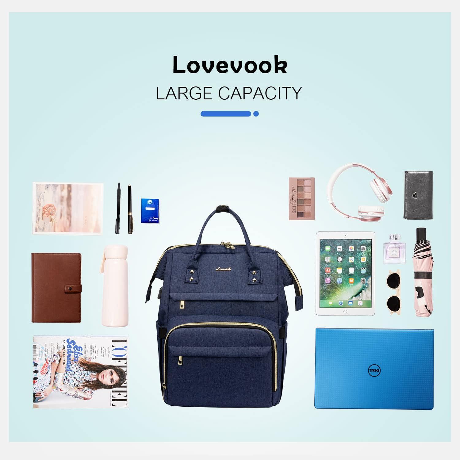 Damen Rucksack Klein Wasserdicht Laptop 14 Zoll Blau