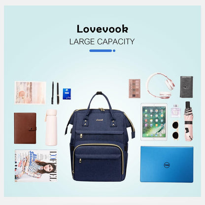 Damen Rucksack Klein Wasserdicht Laptop 14 Zoll Blau