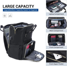 Damen Laptoprucksack 15,6 Zoll USB Schulrucksack Schwarz