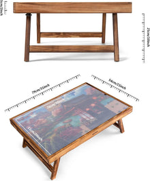 Puzzletisch mit LED-Licht, Holzpuzzlebrett, verstellbare