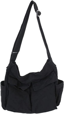 Leinenstoff Kuriertasche Canvas Umhängetasche Vintage Crossbody Bag