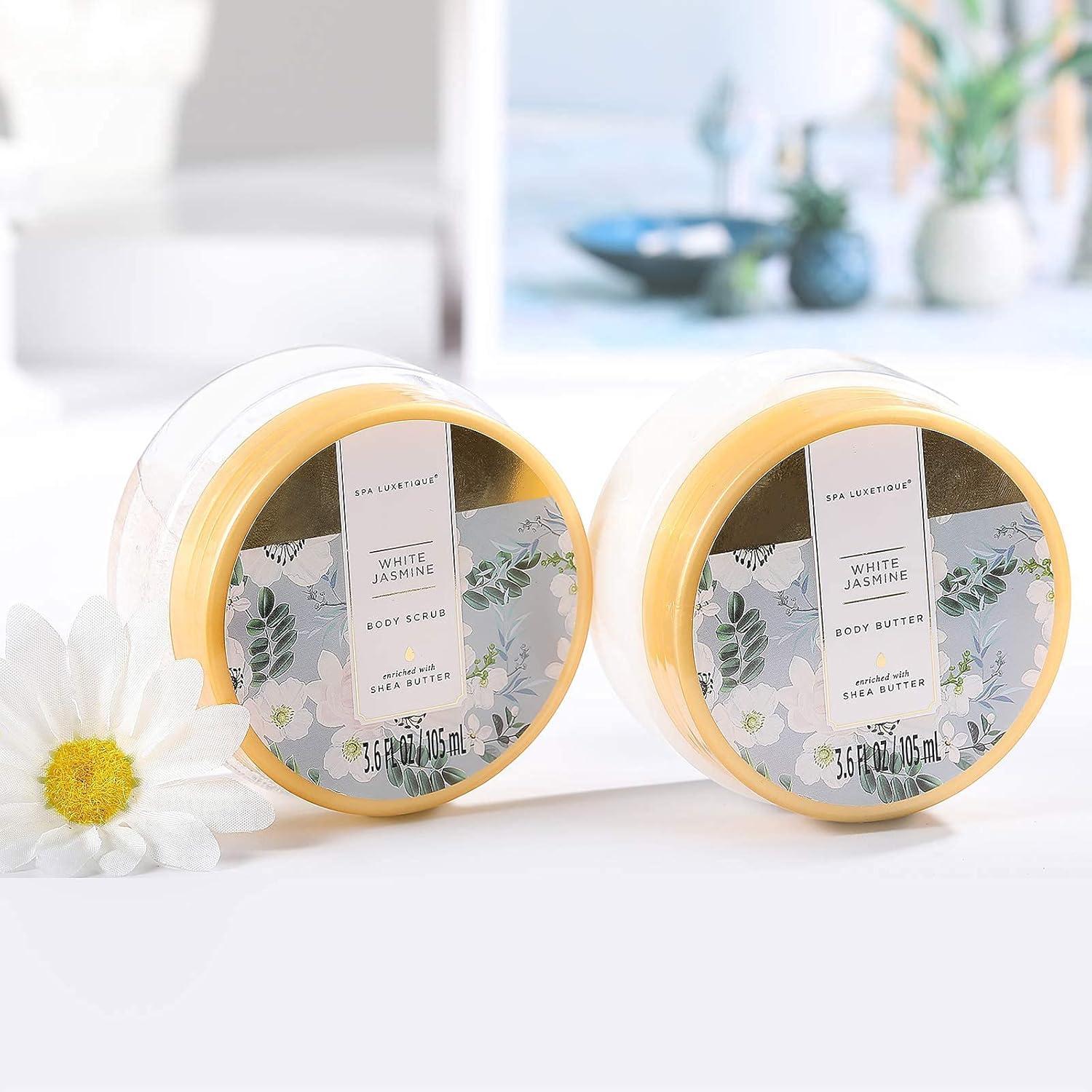Luxetique 12-teiliges Jasmin Spa Geschenkset für Frauen, Wellness Bad Set