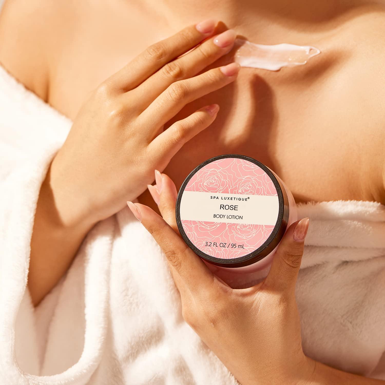 SPA LUXETIQUE Bade Geschenkset für Frauen 6-tlg. Rosenduft Reisegröße