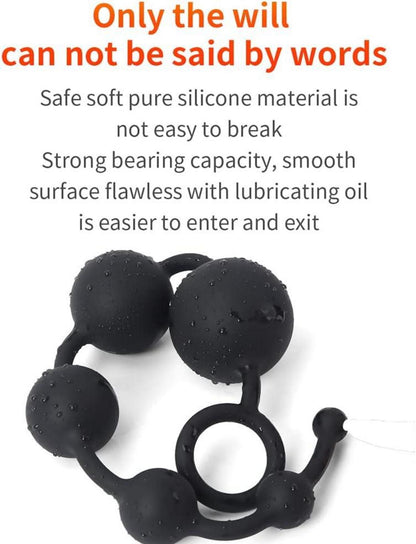 Analkugeln Silikon Analplugs Anal Kette 6 Kugeln Sexspielzeug 56 cm