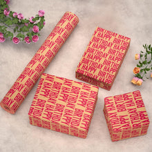 Rotes Happy Birthday Geschenkpapier-Set Kraftpapier 15m