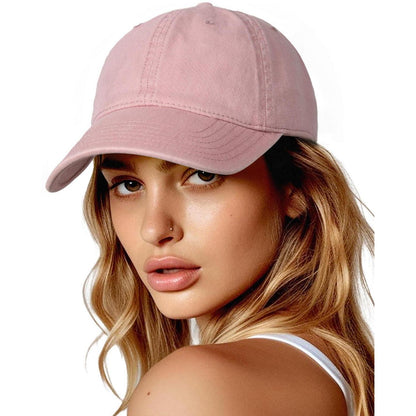 Vintage Damen Baseball Cap Baumwolle Rosa Verstellbar M