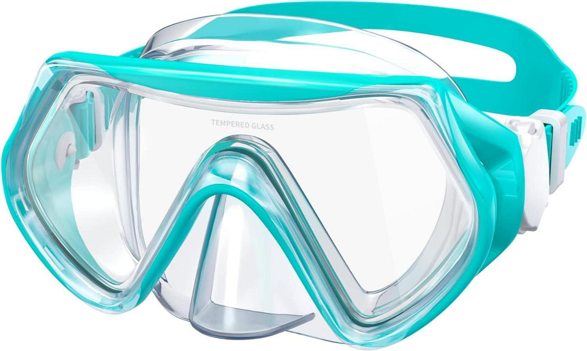 Taucherbrille Kinder Schnorchelmaske 180° Panorama HD Sicherheitsglas