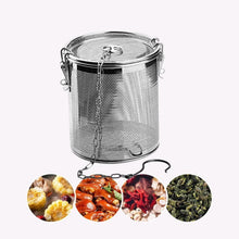 Edelstahl Gewürzfilter Teefilter mit Tragekette und Haken