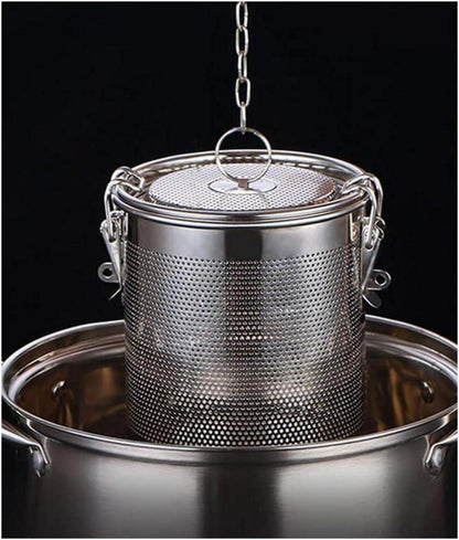 Edelstahl Teefilter-Kugelfilter mit Tragekette und Haken 304 - Für Tassen Teekannen (1 Stück