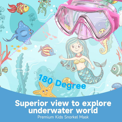 Kinder Taucherbrille Schwimmbrille Schnorchelmaske 180° Panorama HD Anti Nebel