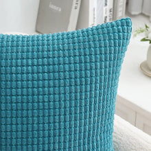 MIULEE 2er Set Kissenbezug Kordsamt Sofakissen 50x50 cm Blau