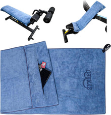 Fitness Handtuch Indigo Mikrofaser Sporthandtuch rutschfest 120x50cm