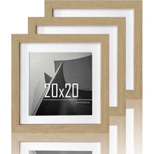 Bilderrahmen 20x20cm Natur Holz Quadratisch Fotorahmen MDF