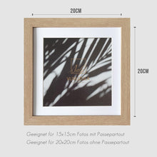 Bilderrahmen 20x20cm Natur Holz Quadratisch Fotorahmen MDF