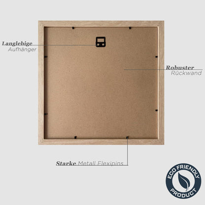 Bilderrahmen Holz Quadratisch Fotorahmen Natur 3er Set
