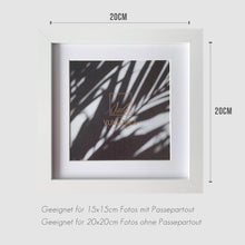 Bilderrahmen 20x20cm Weiß Holz Fotorahmen 3er Set Mit