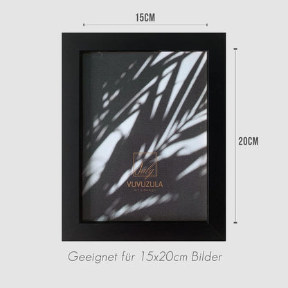 Schwarze Bilderrahmen 15x20cm Holz Fotorahmen 3er Set