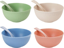 4er Set CSYY Müslischalen & Löffel 26oz Kunststoff Salat