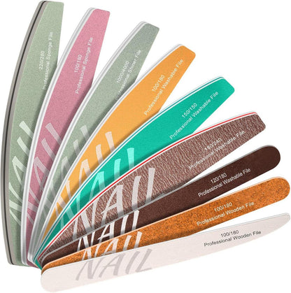 Nagelfeilen Set Profi Doppelseitige für Gelnägel & Acrylnägel