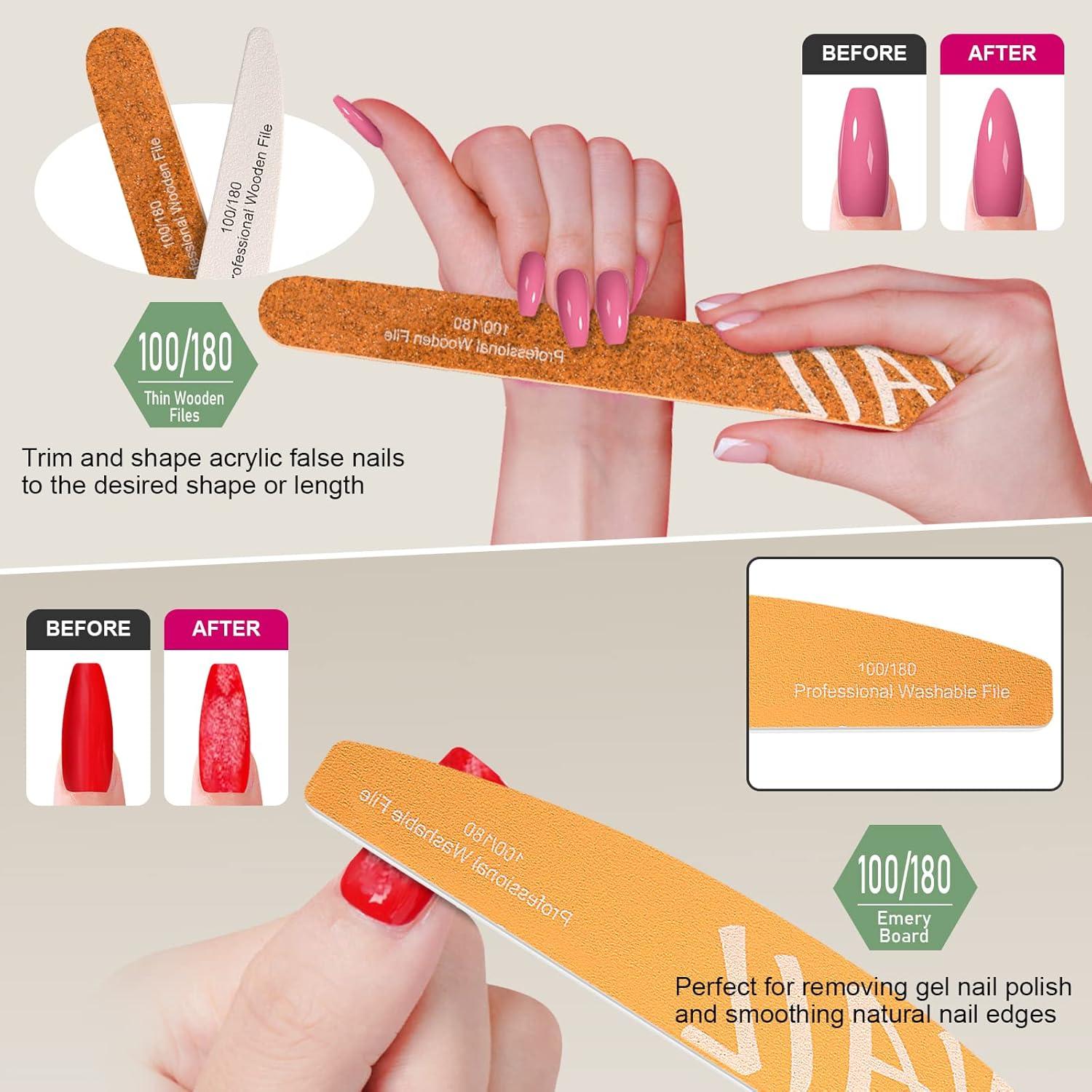 Nagelfeilen Set Profi Doppelseitige für Gelnägel & Acrylnägel